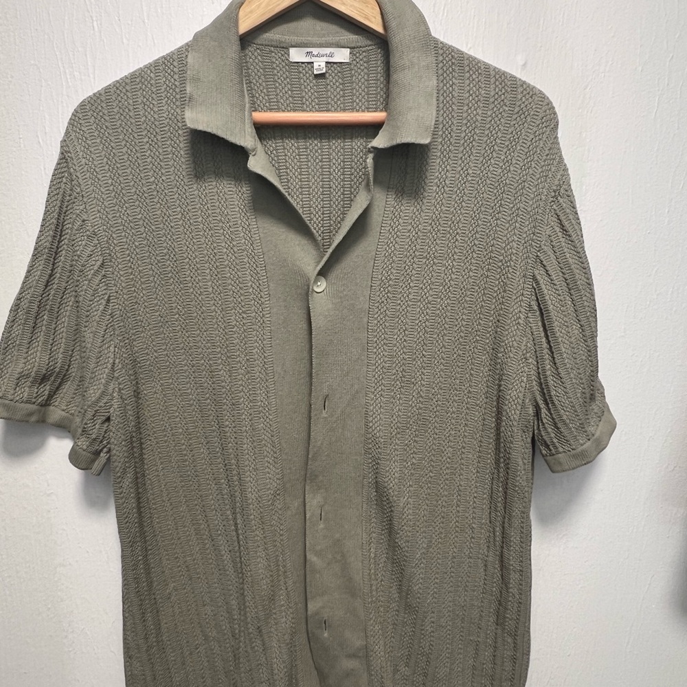 Madewell Textured Sage Button-Down Shirt